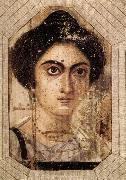 unknow artist Funerary Portrait of Womane from El Fayum painting